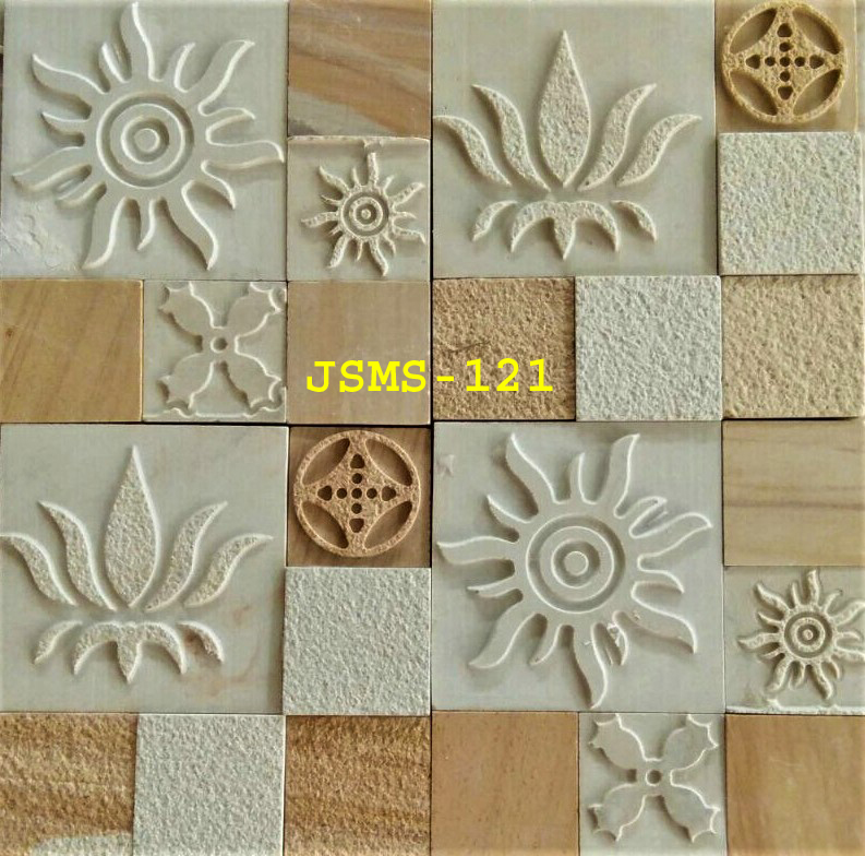 CNC New Pattern Decorative Designer Stone Mosaic Tiles with Carving